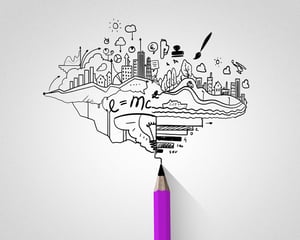 Planning concept with pencil drawing business strategy sketches